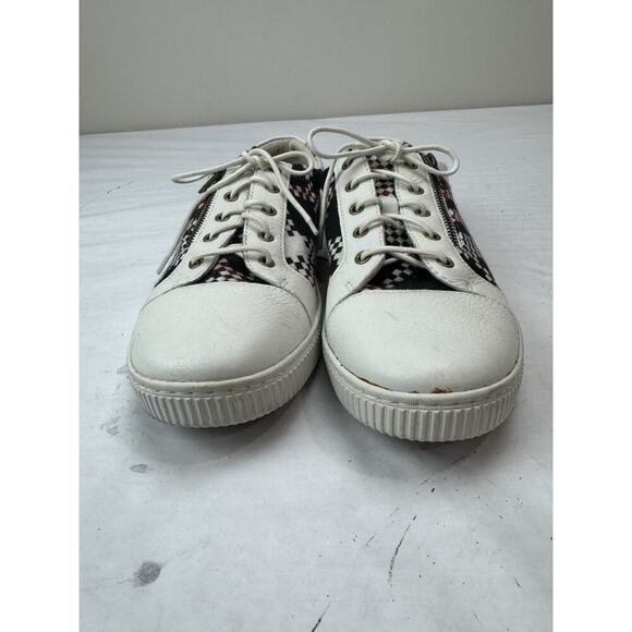 Born Tamara Sneakers Women's Size 10 Blue Red Plaid Checkered Preppy Comfort - Picture 7 of 12